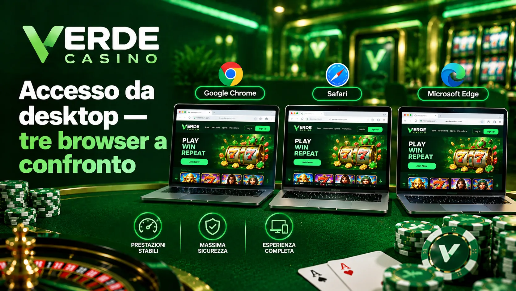 Casino verde Accesso da desktop