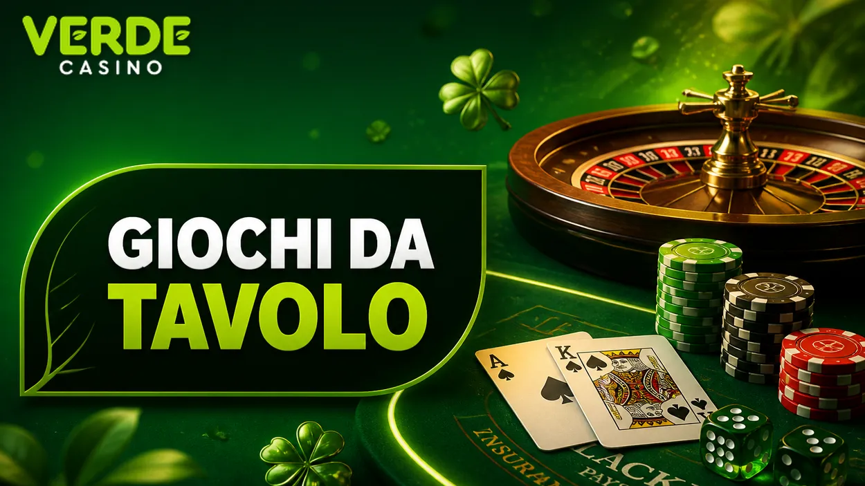 Giochi da tavolo: Blackjack, Baccarat, Poker, Roulette, Craps
